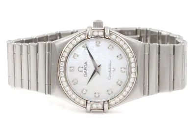 Omega Constellation 1458.75.00 25.5mm Stainless steel and Diamond White