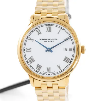 Raymond Weil Toccata 5485-P-00359 39mm Yellow gold and Stainless steel and PVD White