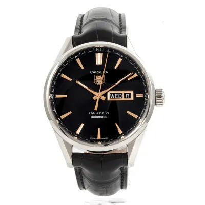 TAG Heuer Carrera Calibre 5 WAR201C-1 41mm Stainless steel Black