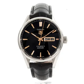 TAG Heuer Carrera Calibre 5 WAR201C-1 Stainless steel Black