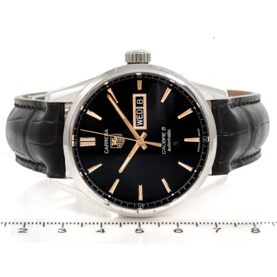 TAG Heuer Carrera Calibre 5 WAR201C-1 41mm Stainless steel Black 4