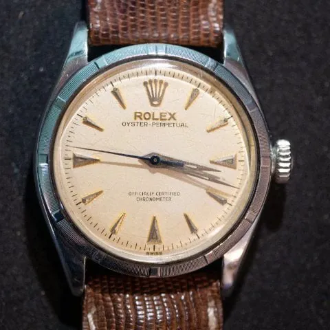 Rolex Oyster Perpetual 34 6285 34mm Steel Champagne