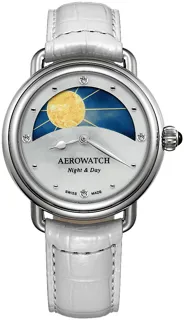 Aerowatch 1942 A 44960 AA11 Stainless steel White