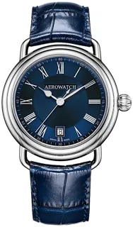 Aerowatch 1942 A 42900 AA29 40mm Stainless steel Blue