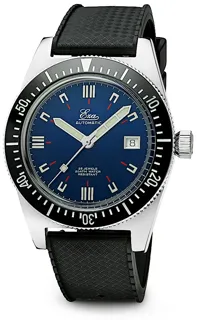 EZA 1972 Diver VID.39.ST.20.TR.BA Edelstahl Blau