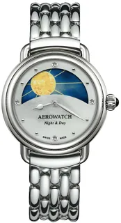 Aerowatch 1942 A 44960 AA11 M 35mm Edelstahl Perlmutt