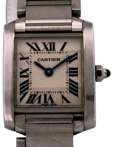 Cartier Tank W51008Q3 20mm Stainless steel White