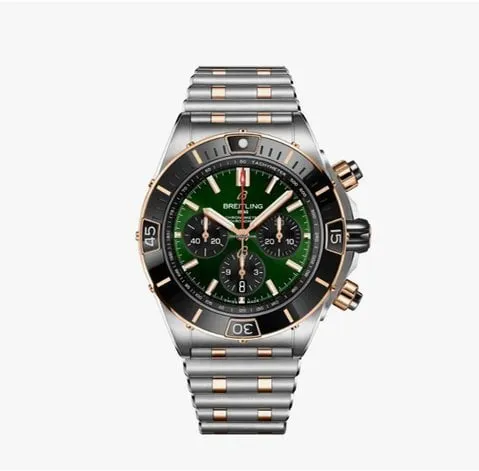 Breitling Chronomat UB0136251L1U1 44mm Yellow gold and Stainless steel Green