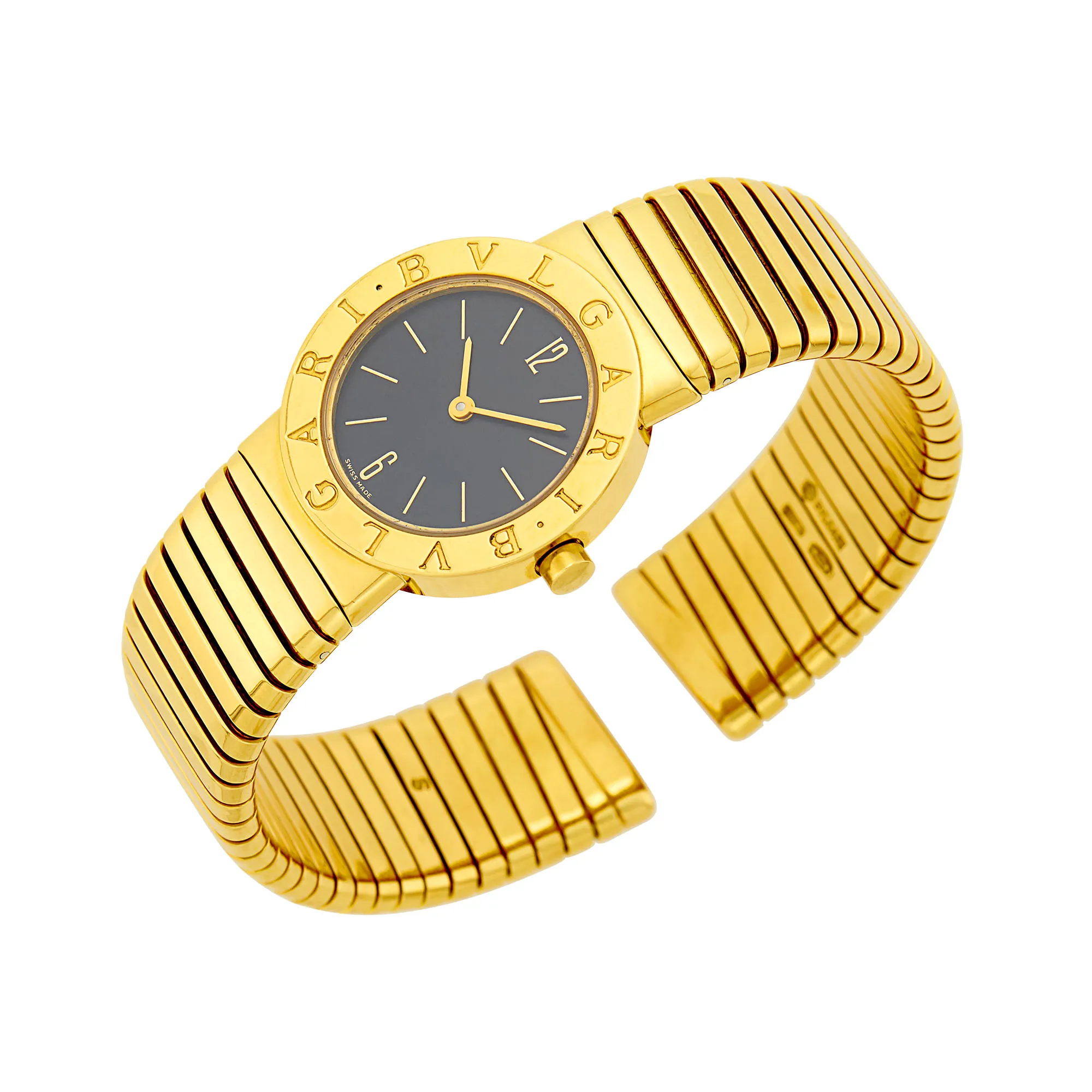 Bulgari Tubogas 27mm Yellow gold Black