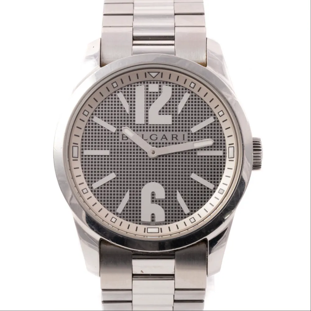 Bulgari Solotempo ST37S 37mm Stainless steel Gray 4