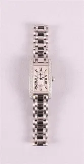 Cartier Tank Américaine 1726 White gold and Diamond Silver