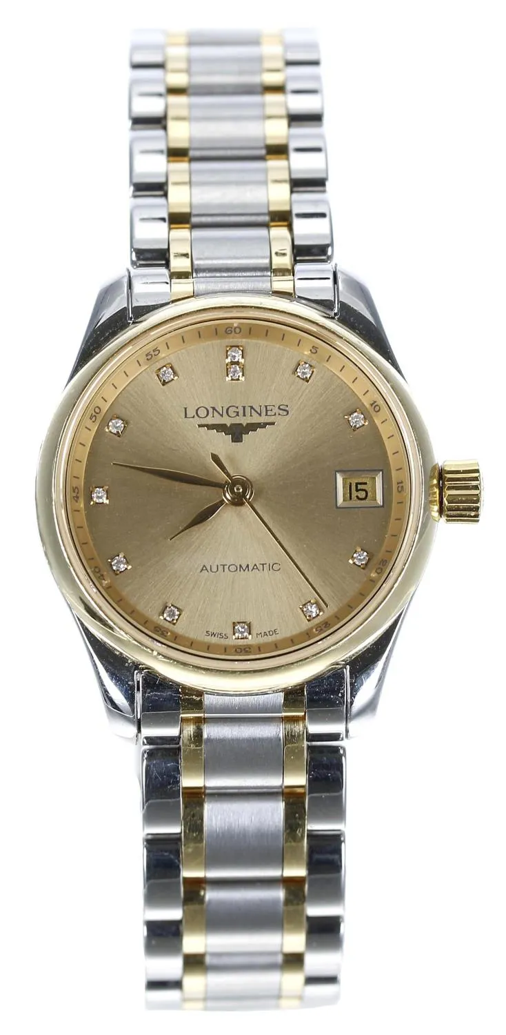 Longines Master Collection L2.128.5.37.7 25mm Yellow gold and Stainless steel Champagne