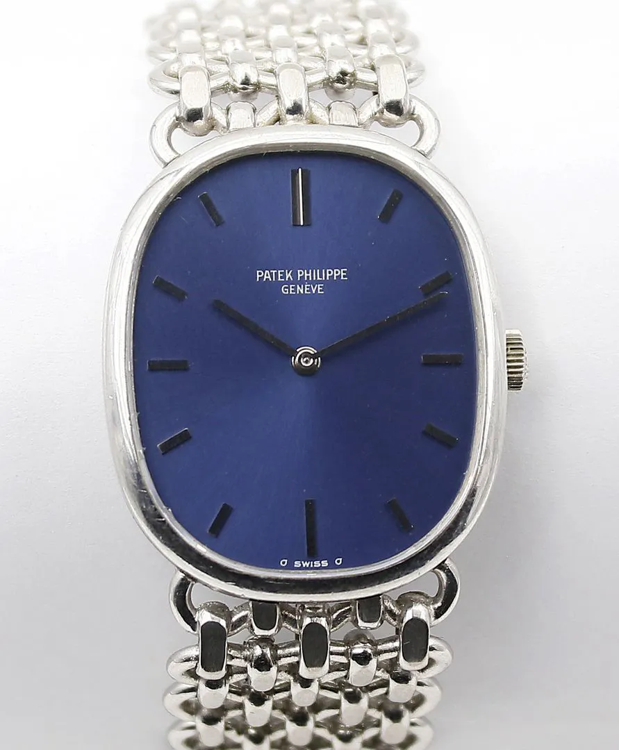 Patek Philippe Ellipse 3648 28mm White gold Blue