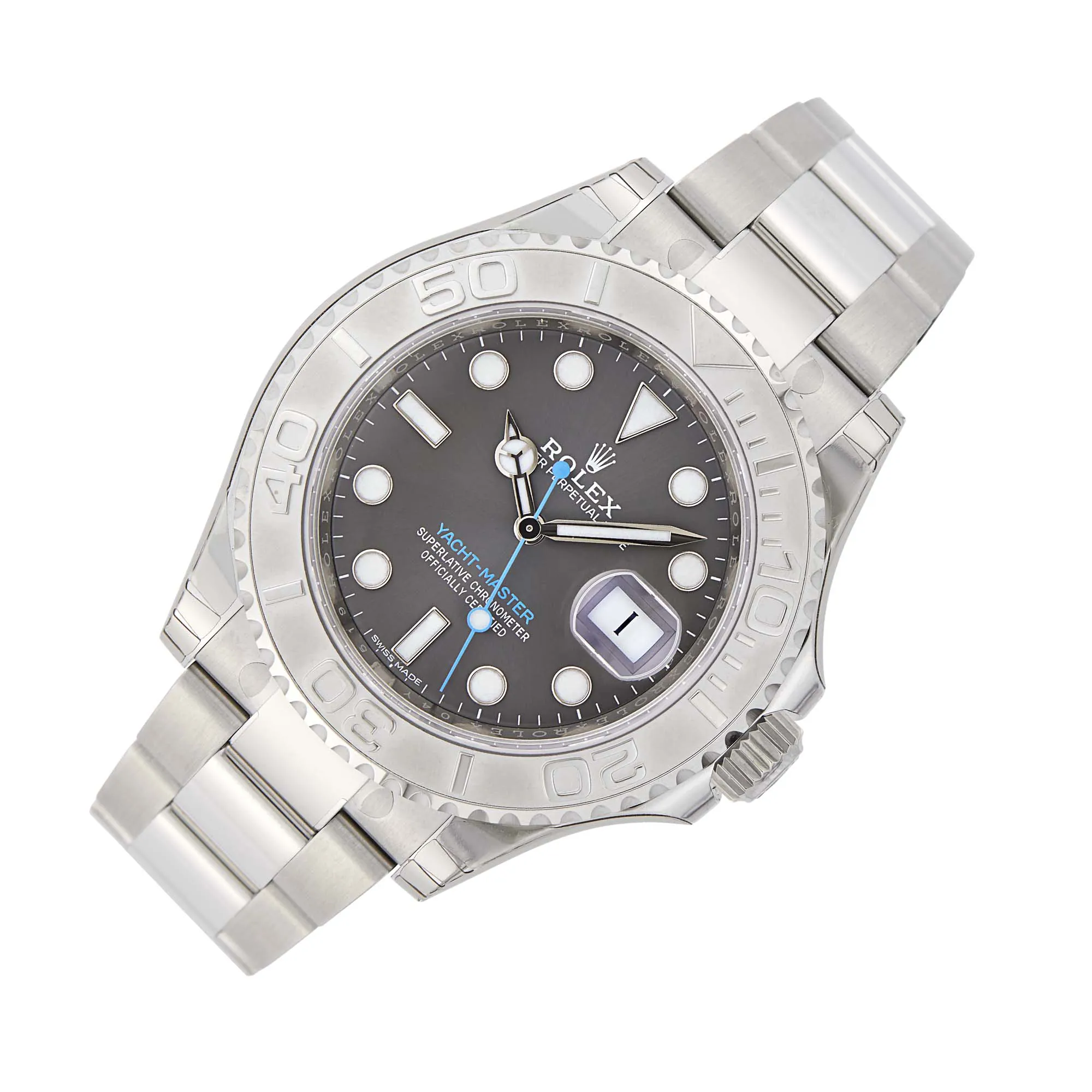 Rolex Yacht-Master 116622 40mm Platinum and Stainless steel Gray