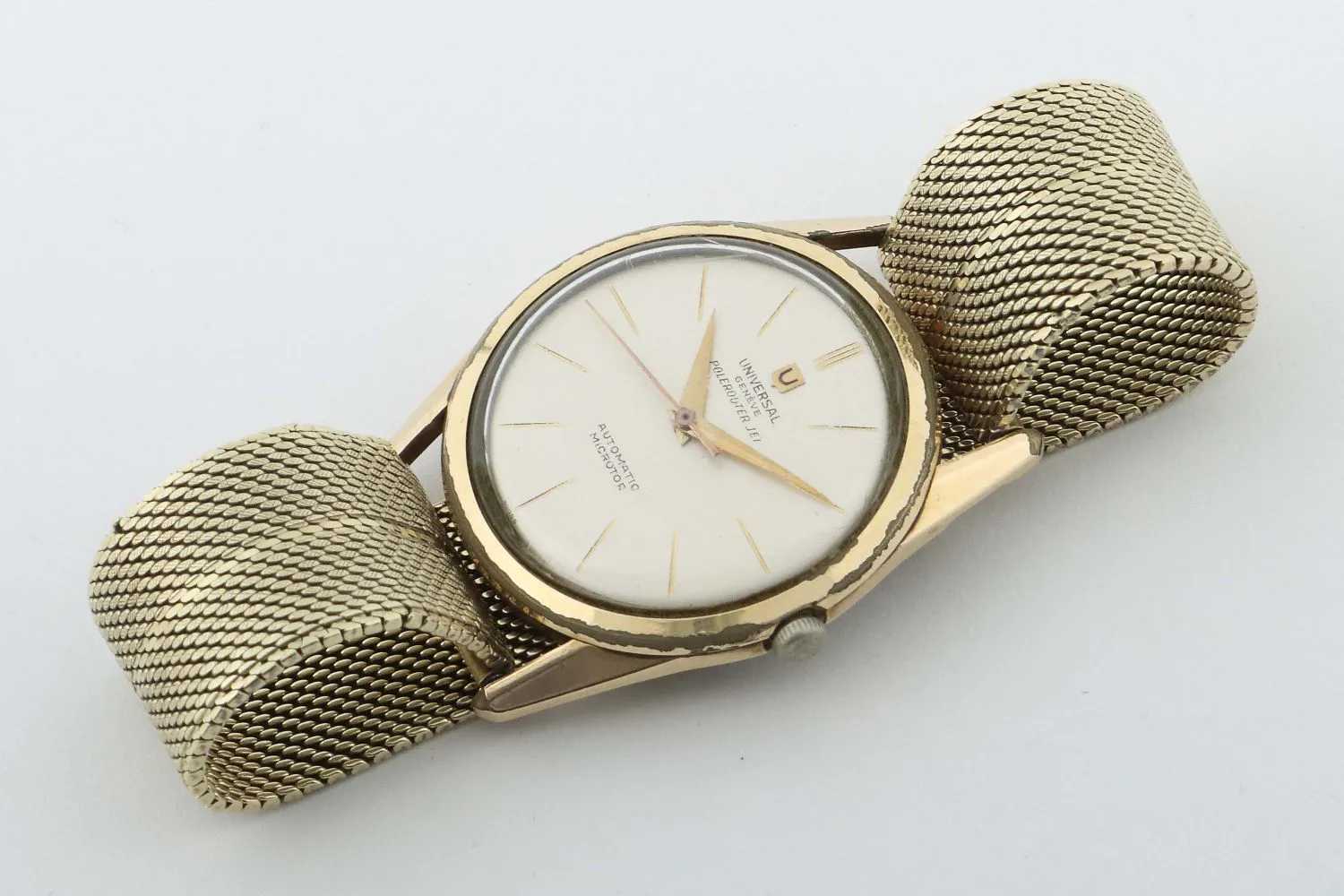 Universal Genève Polerouter 34mm Stainless steel and Gold-plated Cream 1