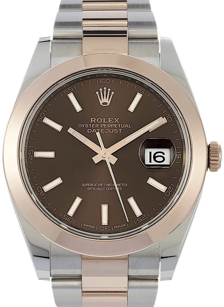 Rolex Datejust 41 126301 41mm Rose gold and Stainless steel Brown