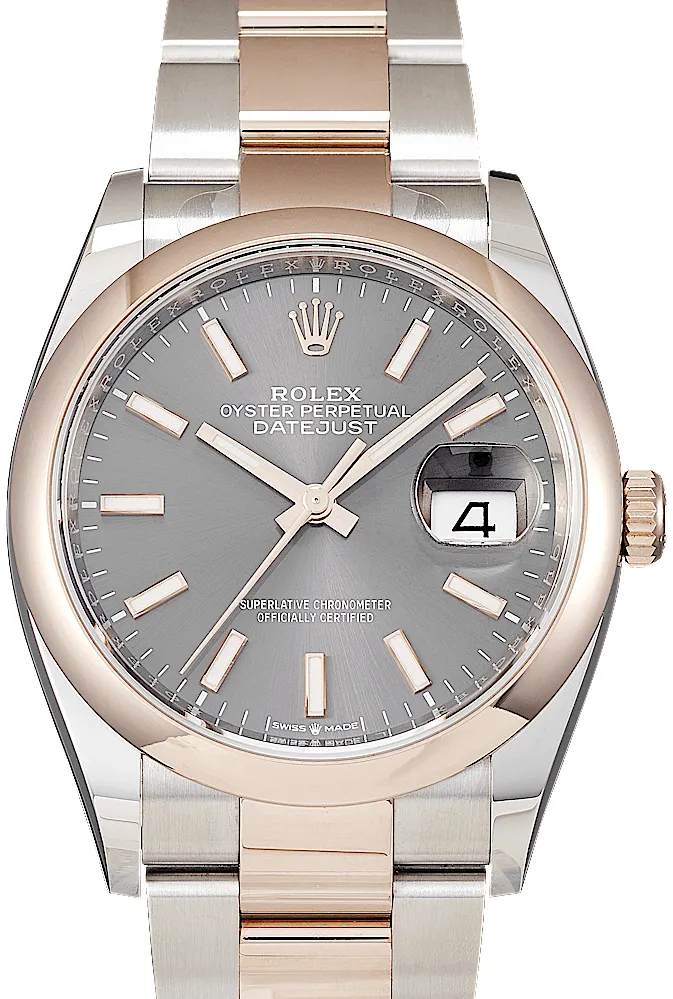 Rolex Datejust 36 126201 36mm Rose gold and Stainless steel Gray