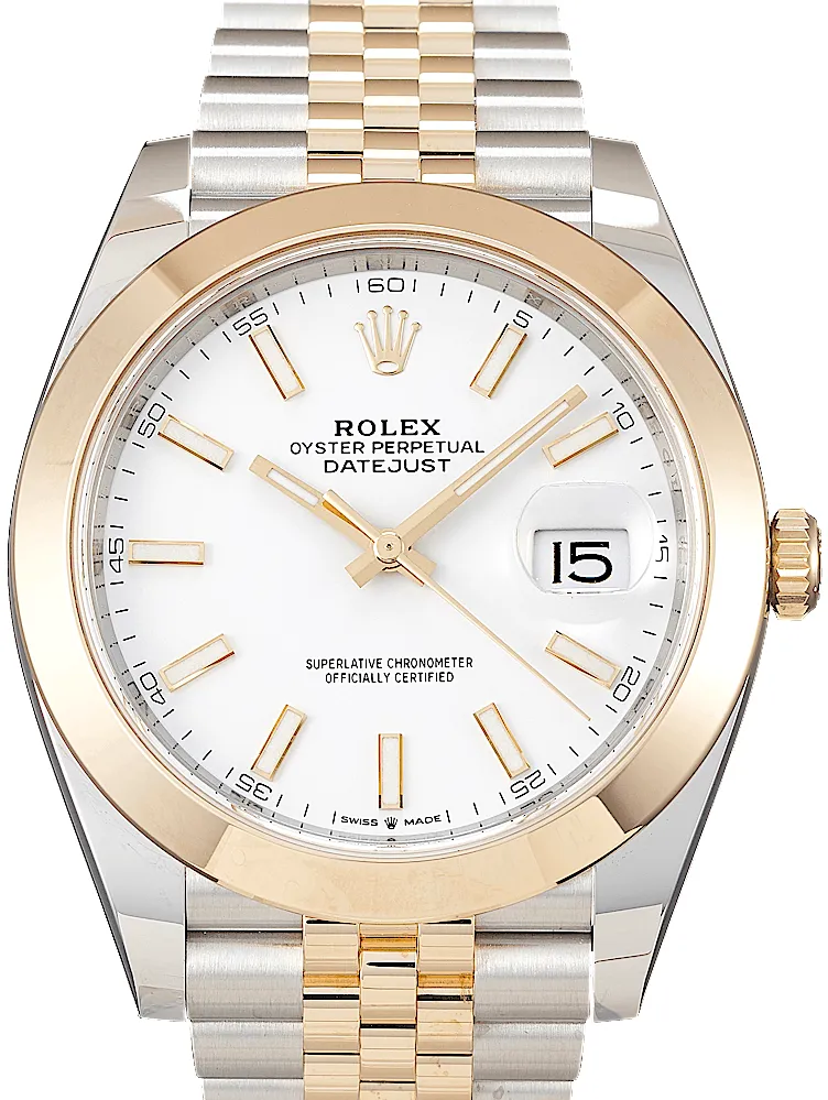 Rolex Datejust 41 126303 41mm Yellow gold and Stainless steel White