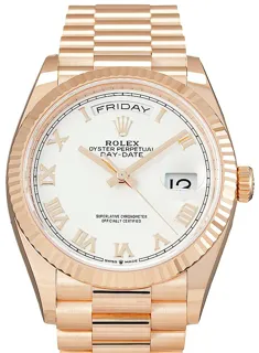 Rolex Day-Date 36 128235 Rose gold Weiß