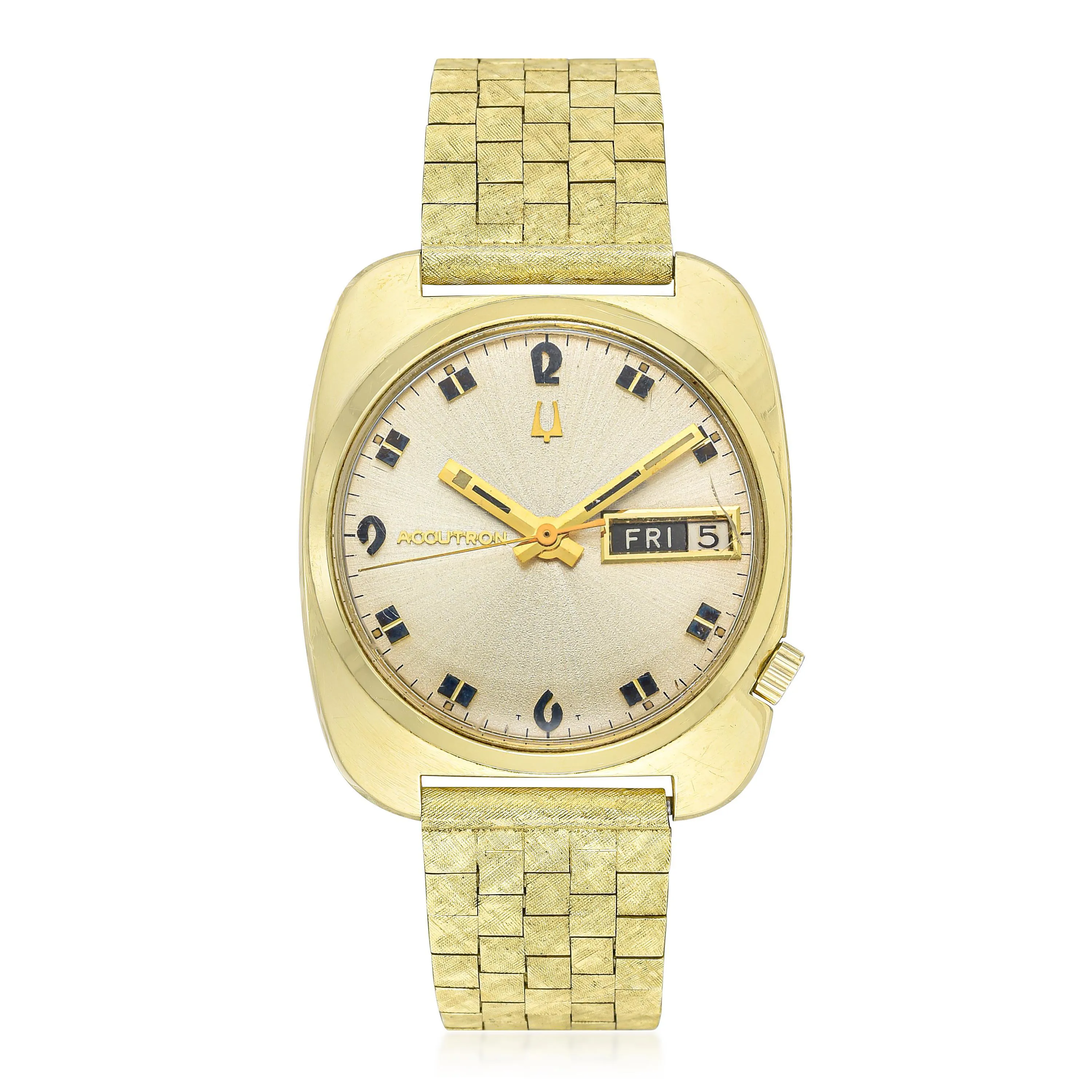 Bulova Accutron 34mm Yellow gold Silver