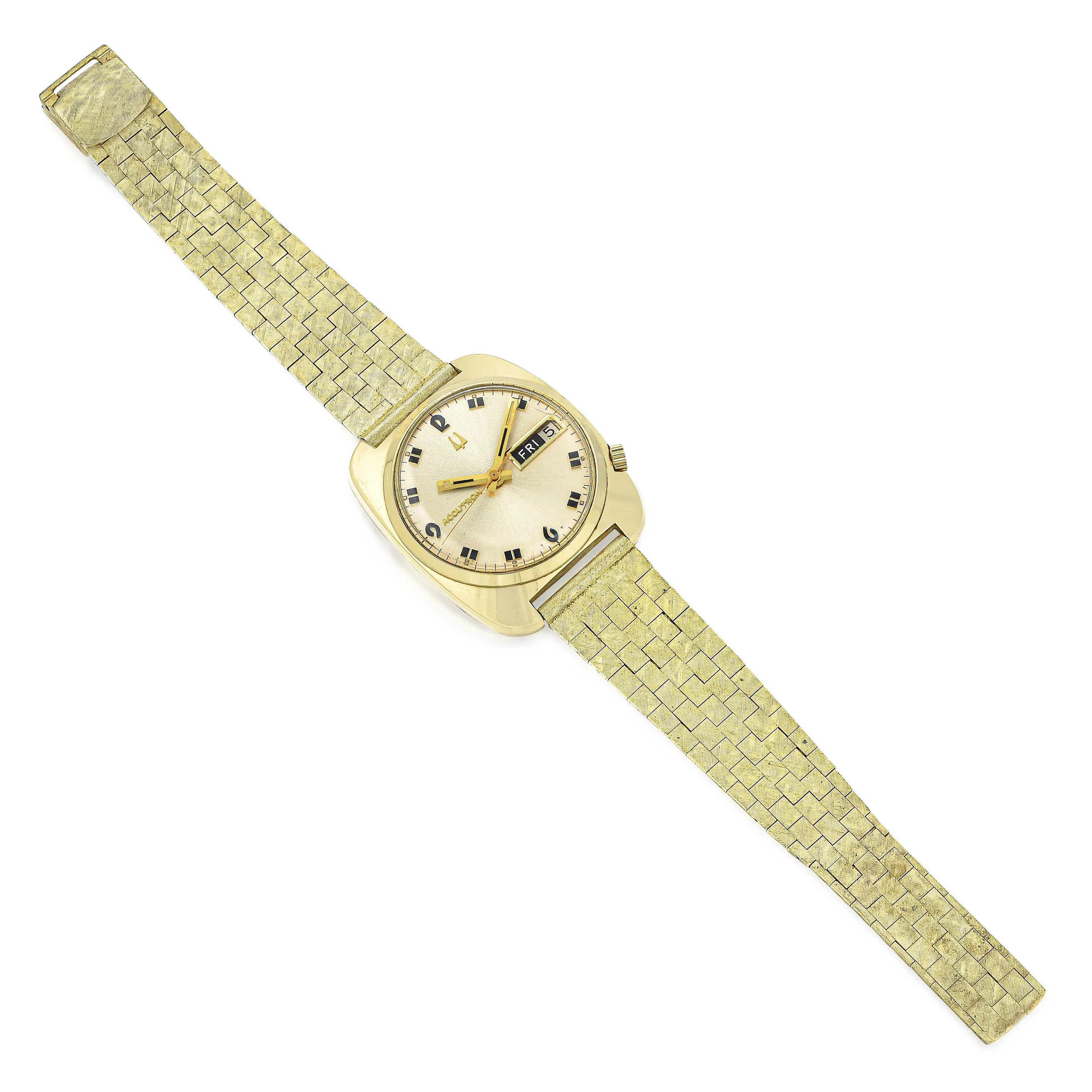 Bulova Accutron 34mm Yellow gold Silver 1