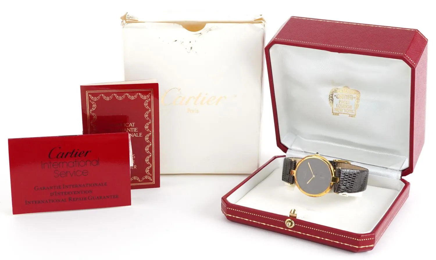 Cartier Must de Cartier 30mm Silver-gilt Burgundy 5