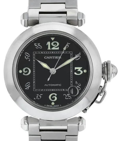 Cartier Pasha 2324 35mm Stainless steel Black