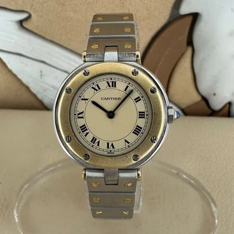 Cartier Santos 8191 27mm Yellow gold and Stainless steel White