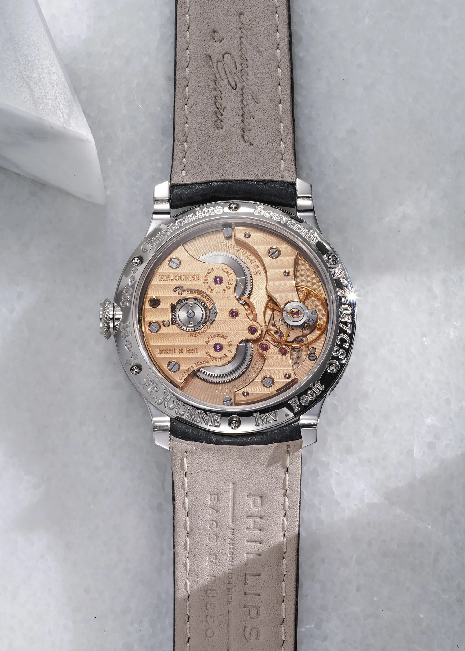 F.P. Journe Chronomètre Souverain 38mm Platinum Mother-of-pearl 1