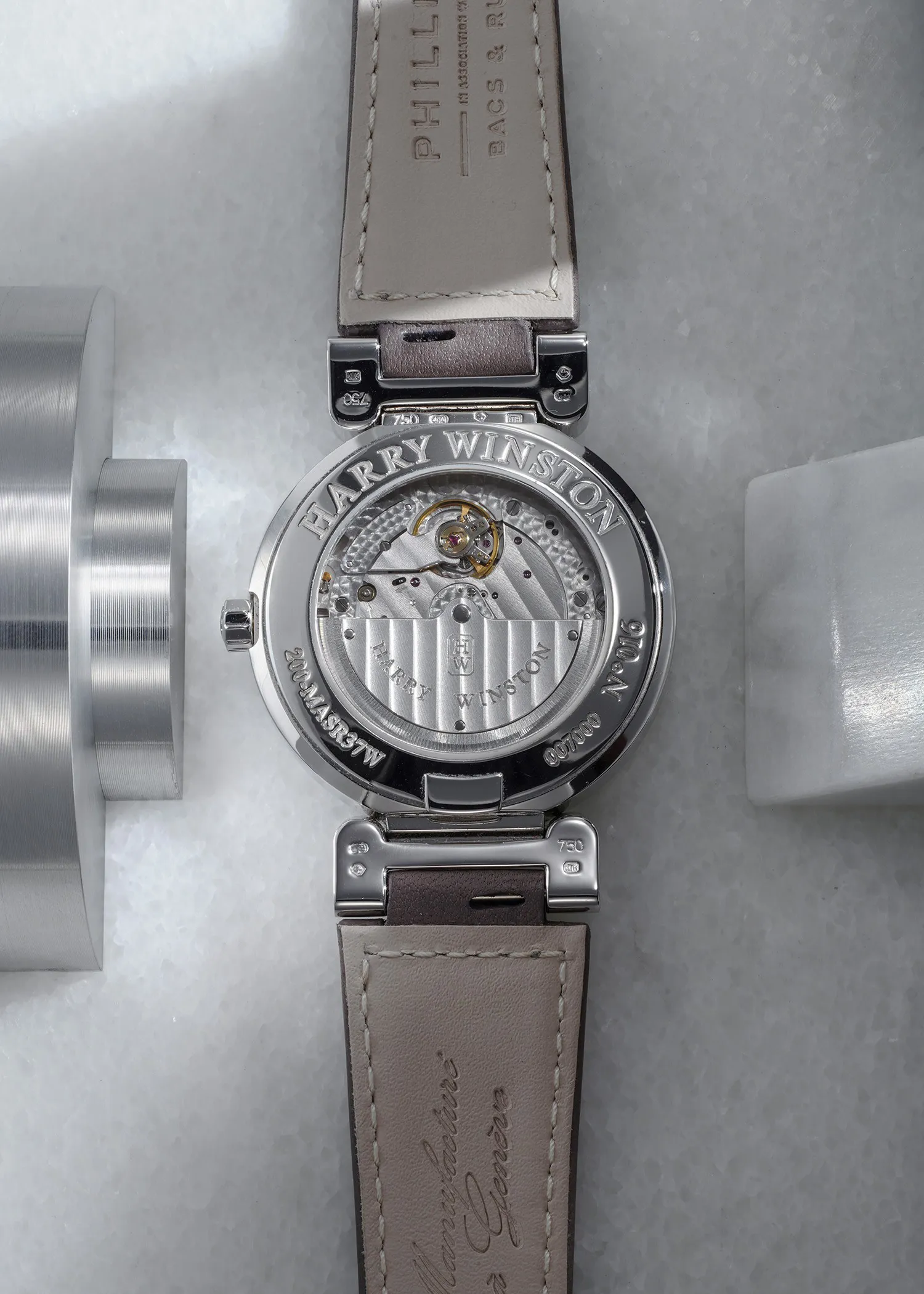 Harry Winston Premier Excenter 200-MASR37W 37mm White gold Silver 1