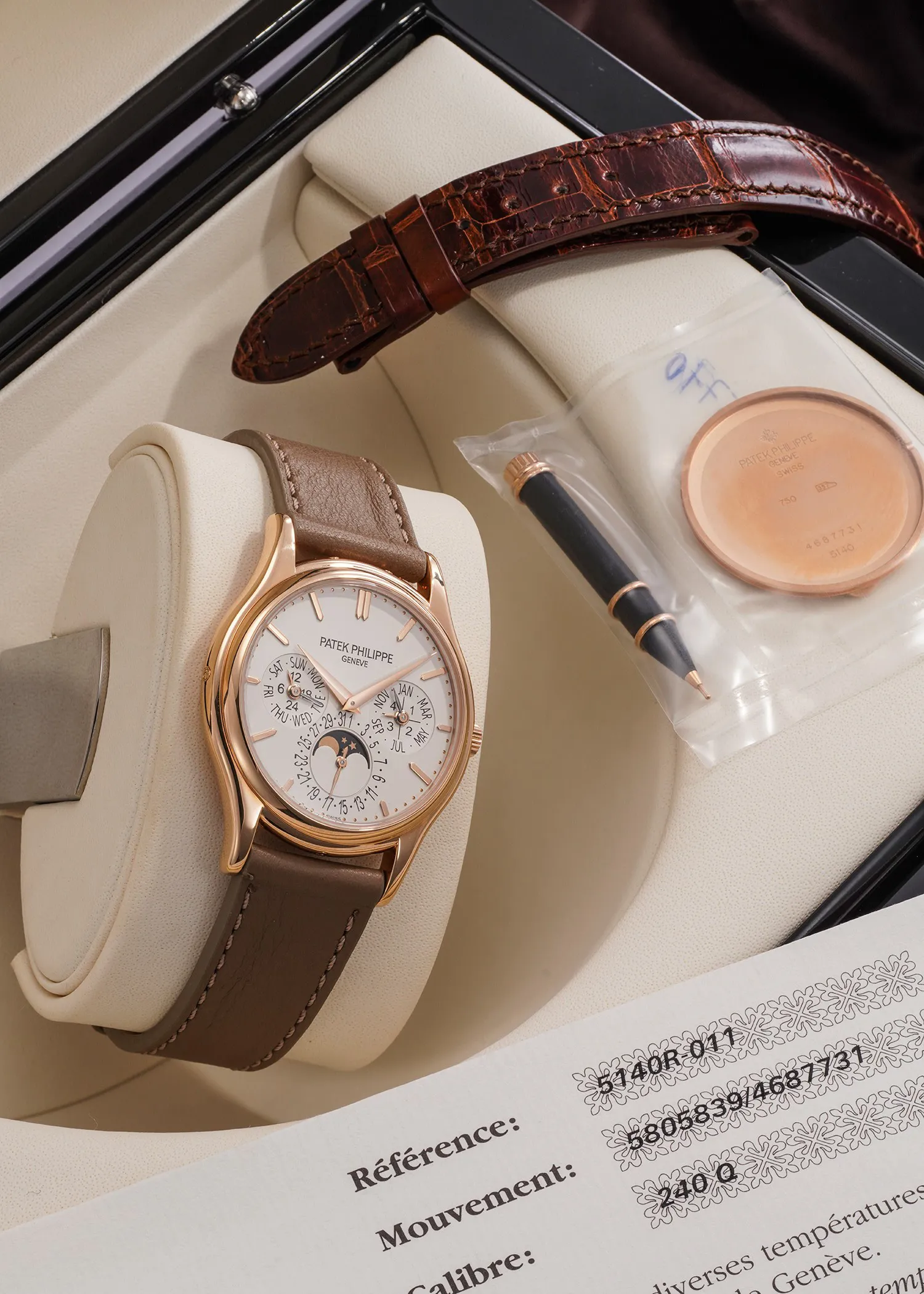 Patek Philippe Perpetual Calendar 5140R-011 37mm Rose gold Silver 2