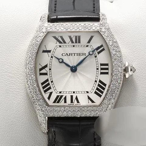 Cartier Tortue WA503851 34mm White gold Silver