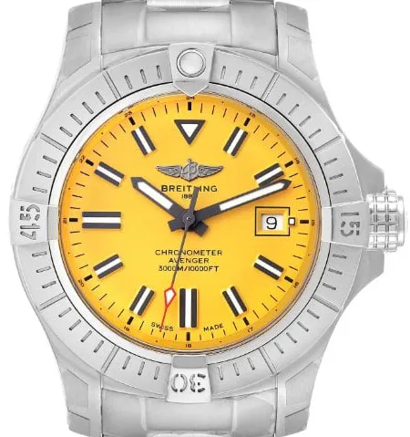 Breitling Avenger A17319 45mm Stainless steel Yellow