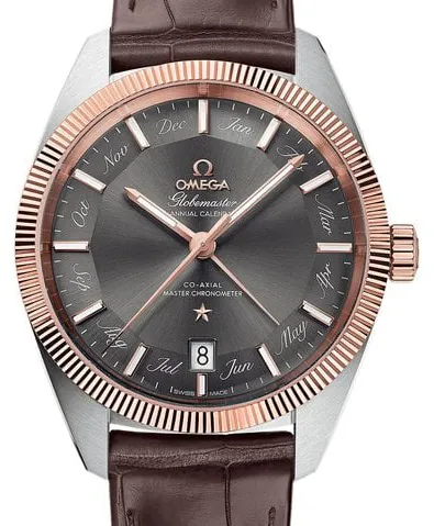 Omega Globemaster 130.23.41.22.06.001 41mm Yellow gold and Stainless steel Gray