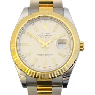 Rolex Datejust II 11633 Yellow gold and Stainless steel White