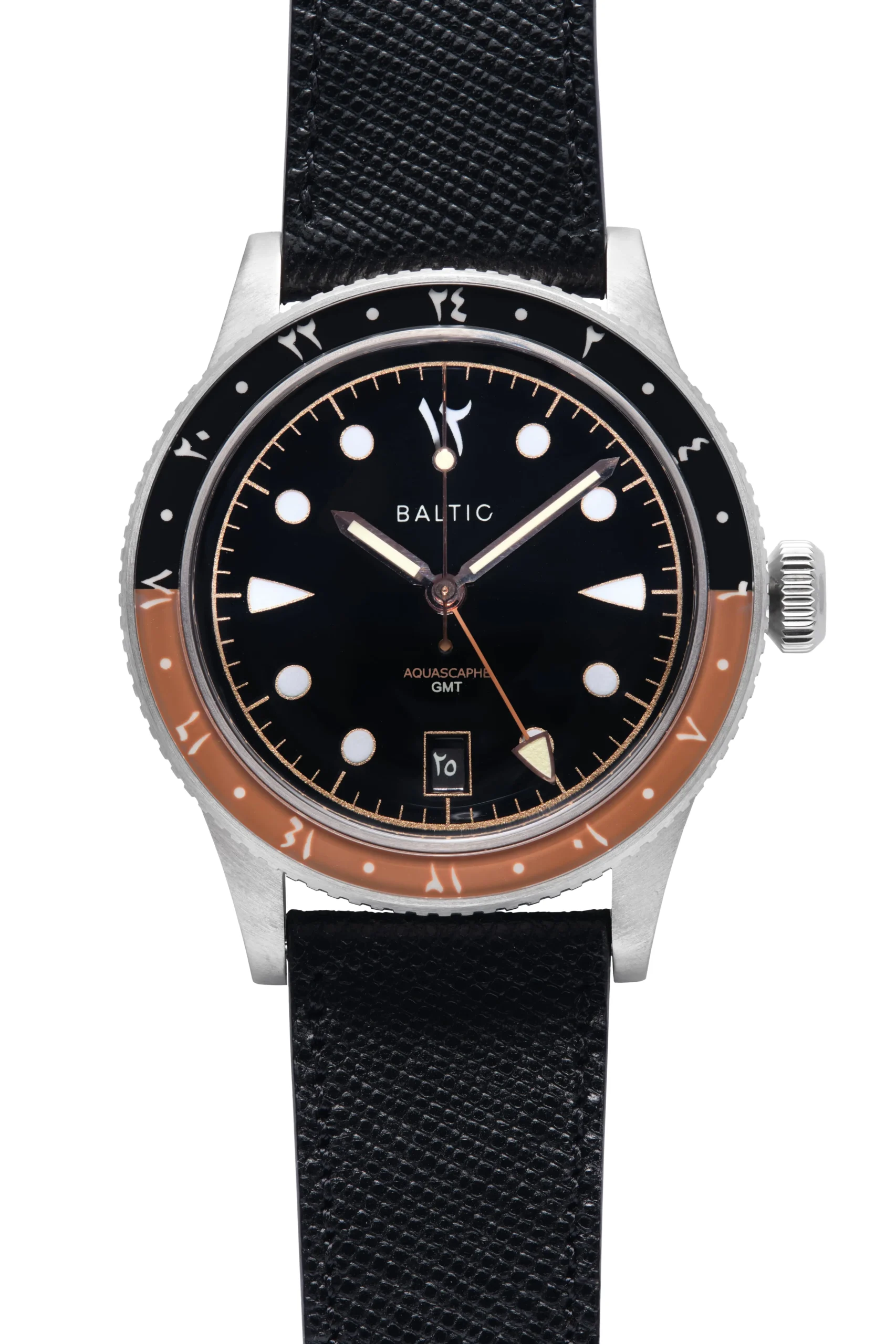 Baltic Aquascaphe GMT 40mm Stainless steel Black and Copper