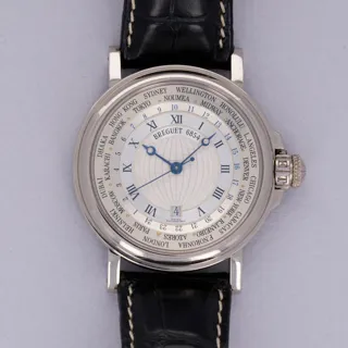 Breguet Marine Hora Mundi 3700BB/12/2V6 White gold Silver