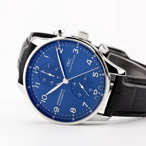 IWC Portuguese Chronograph IW371606 41mm Stainless steel Blue