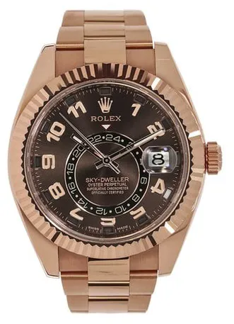 Rolex Sky-Dweller 326935 42mm Rose gold Brown