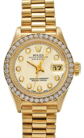 Rolex Datejust 69138G 26mm Yellow gold White