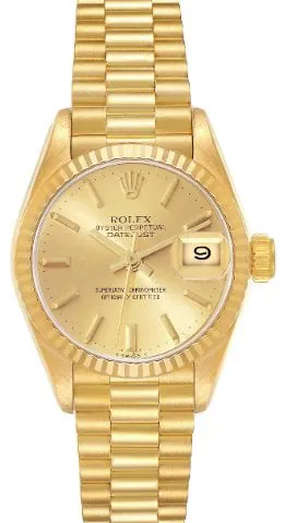 Rolex Lady-Datejust 69178 26mm Yellow gold Champagne