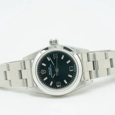 Rolex Oyster Perpetual 76080 24mm Stainless steel Black