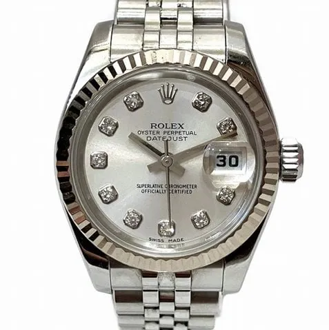 Rolex Lady-Datejust 179174G 25.5mm Stainless steel Silver