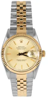 Rolex Datejust 36 16013 Stainless steel and 18k yellow gold Champagne