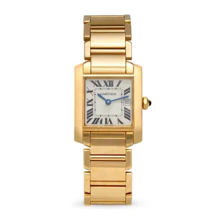 Cartier Tank Française 2466 Yellow gold White