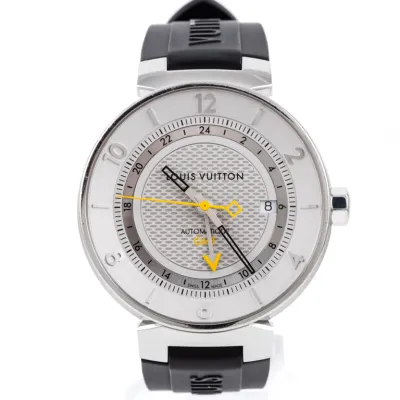 Louis Vuitton Tambour Q8D31 42mm Stainless steel Silver