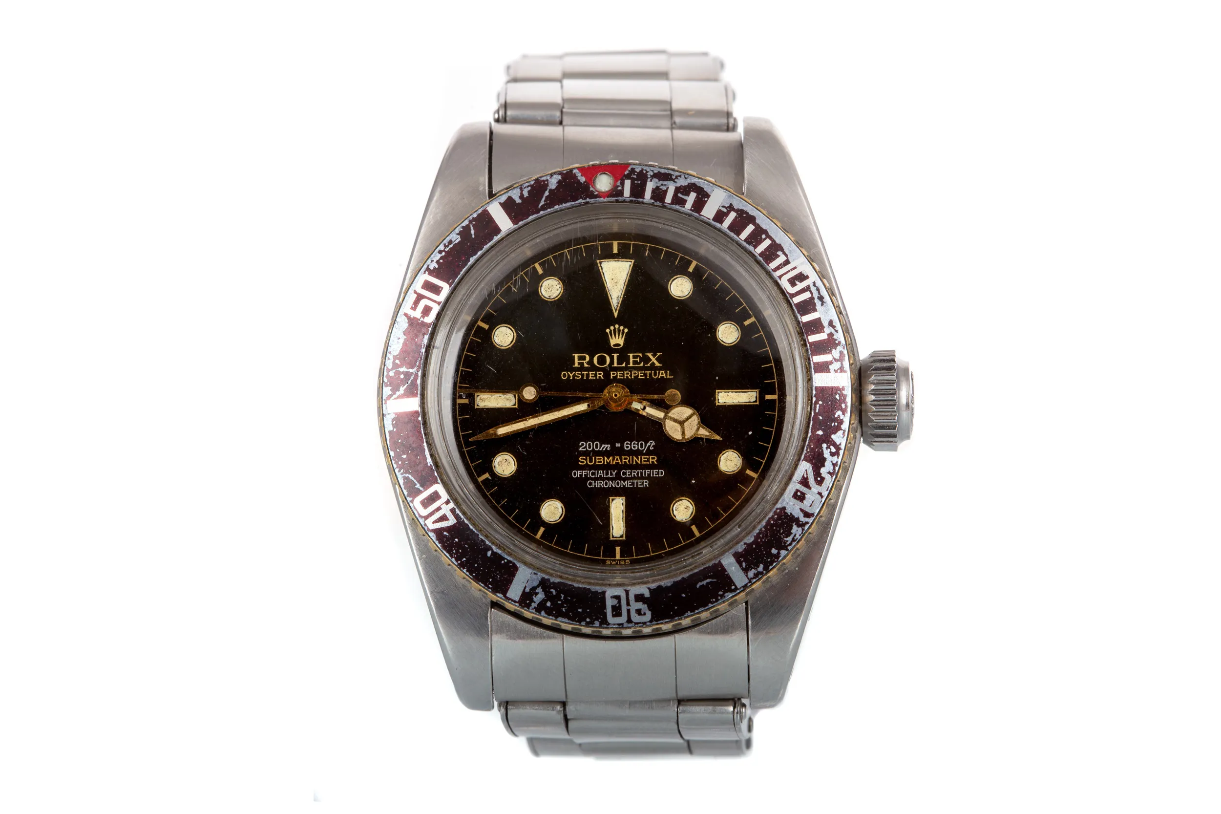 Rolex Submariner 6538 37.5mm Stainless steel and White ceramic Black