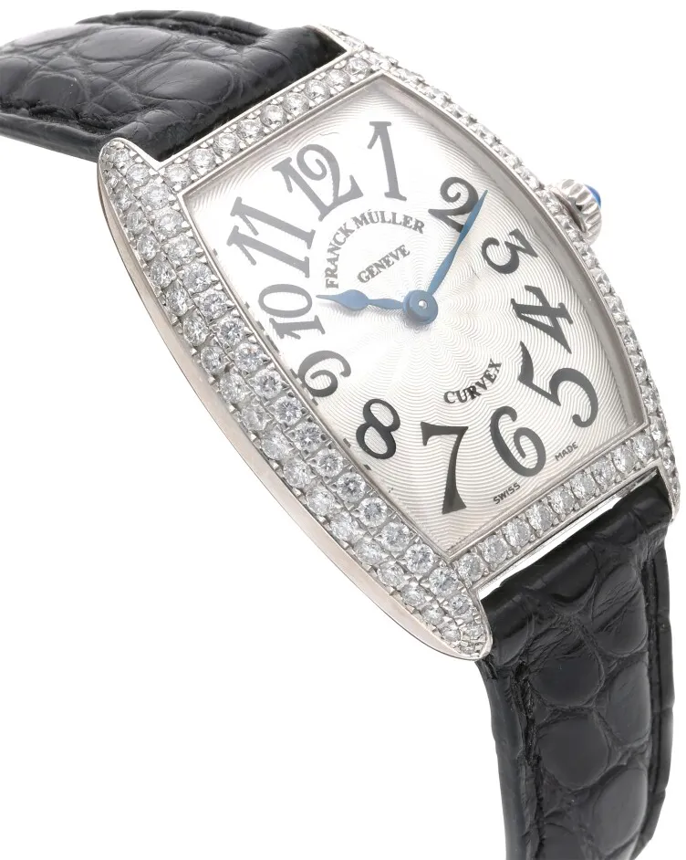 Franck Muller Curvex 1752 QZ D 25mm White gold Silver 2