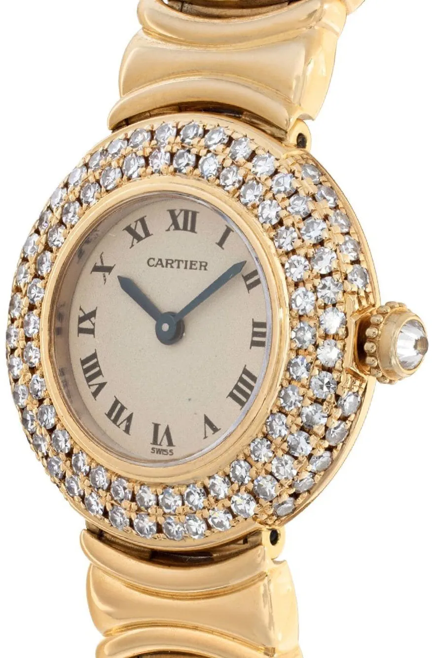 Cartier Vendôme 8789 24mm Yellow gold White