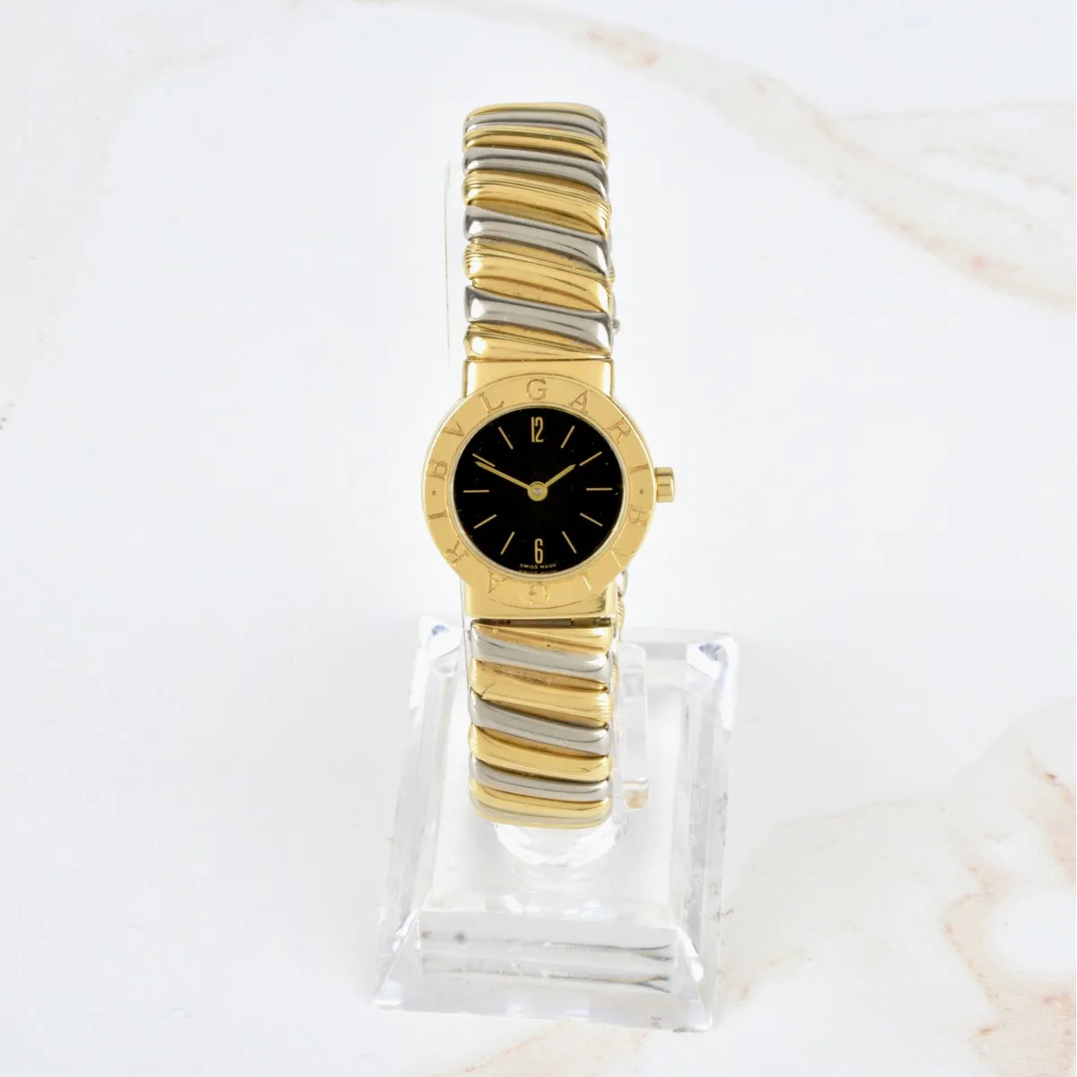 Bulgari Tubogas 23mm Yellow gold Black